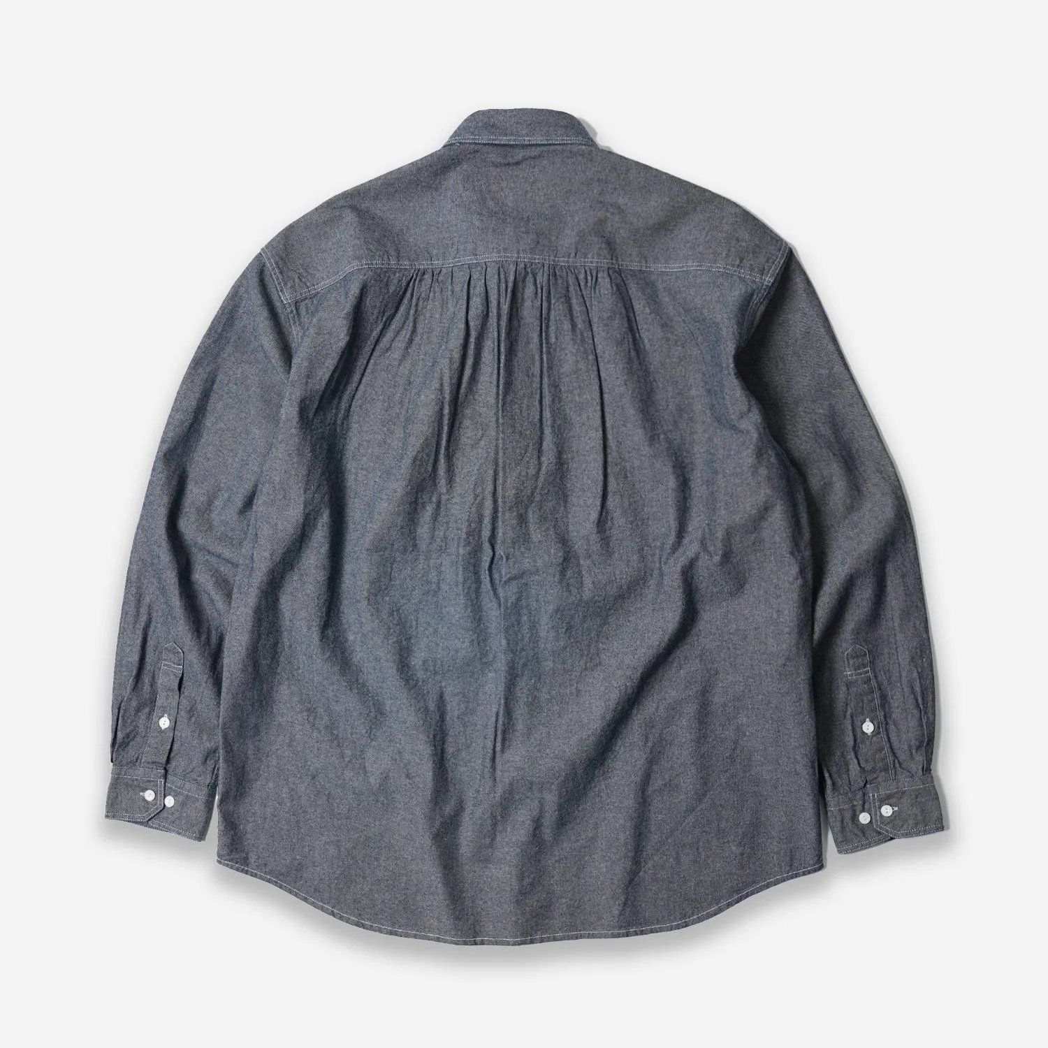 1920's CHAMBRAY WORK SHIRT - INDIGO