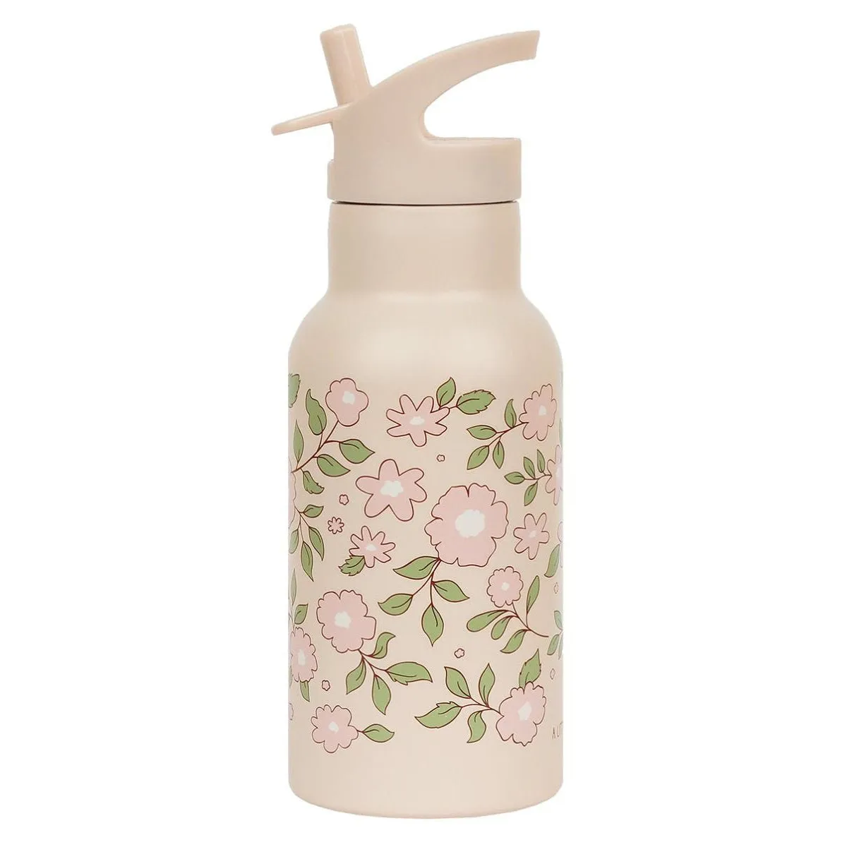 A Little Lovely Company Stainless Steel Drink Bottle: Blossoms Pink