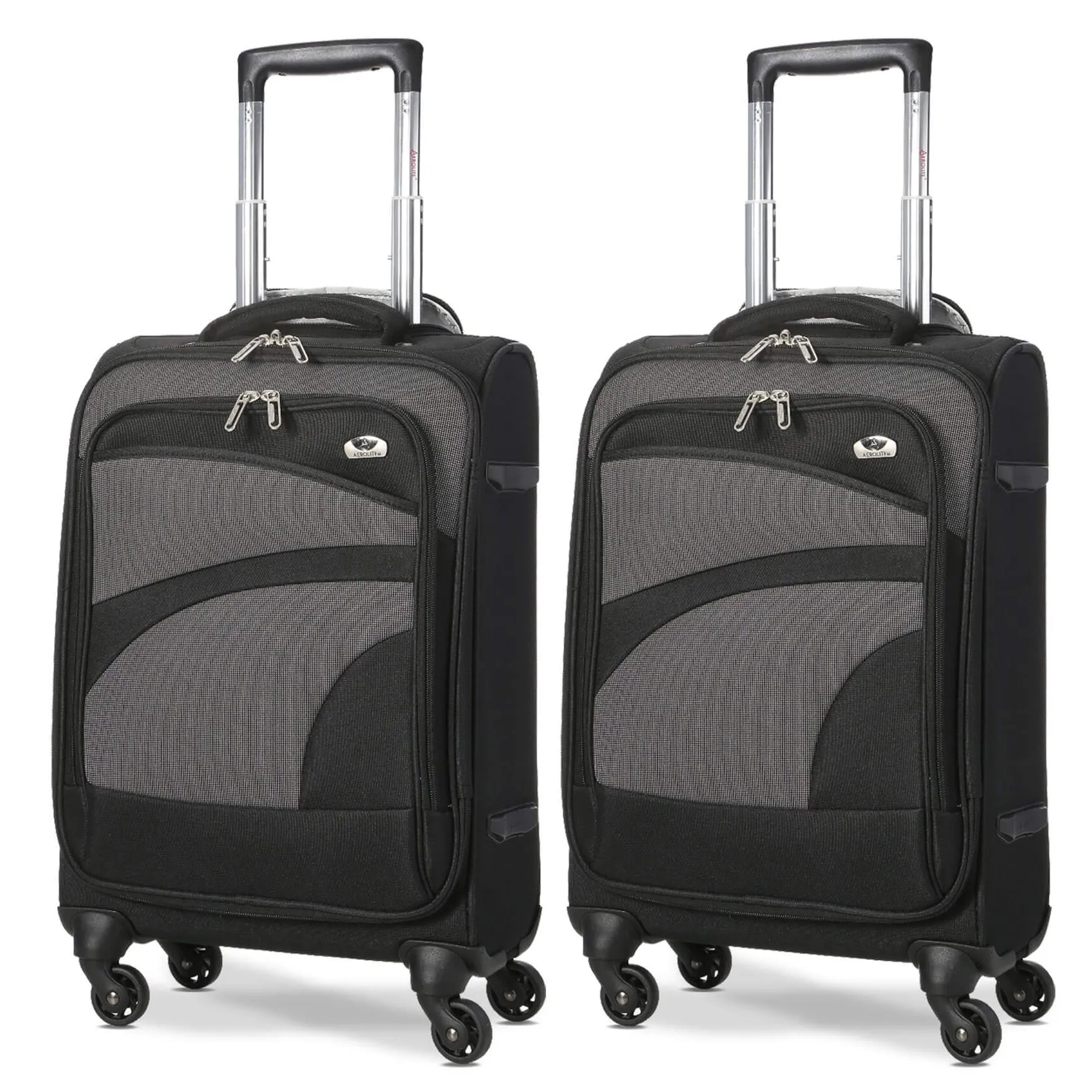 Aerolite Super Lightweight 4 Wheels Soft Shell Cabin & Hold Luggage, Cabin Size Approved for Ryanair (Priority), easyJet (Plus/Large Cabin), British Airways, Delta, Lufthansa, (Cabin 21", Medium 26", Large 30")