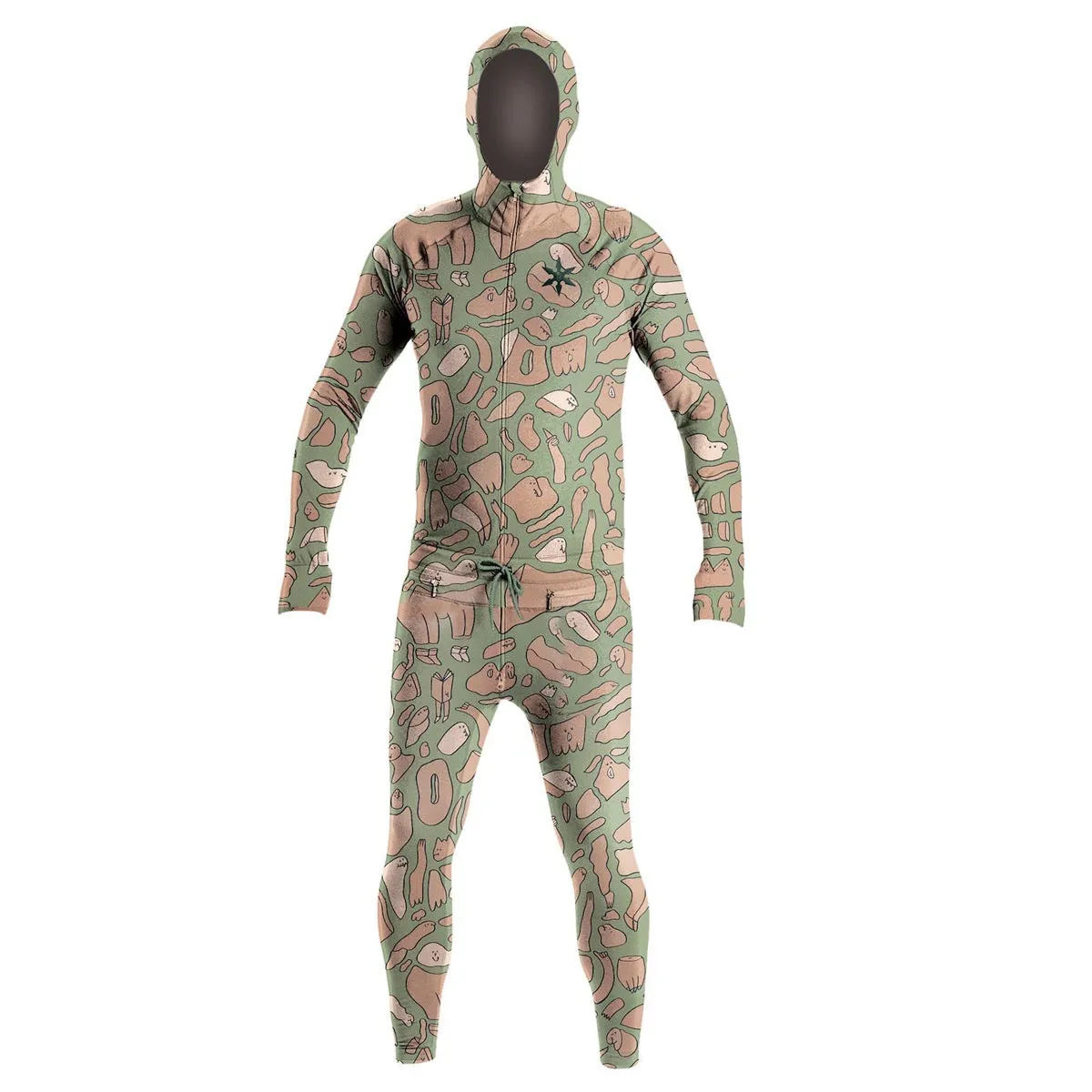 Airblaster Classic Ninja Suit 2024 Snowboard Base Layer - Bc Green Critterflage