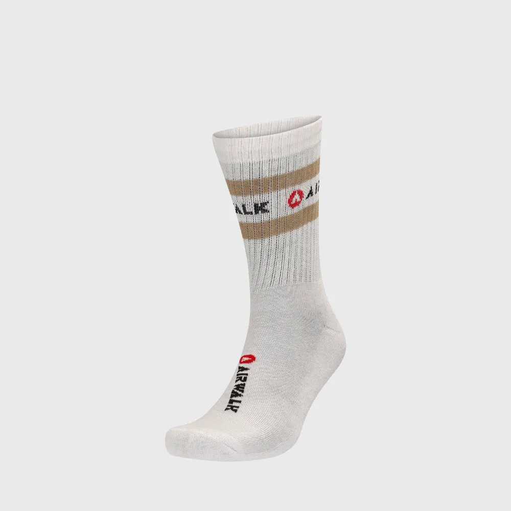 Airwalk Unisex 3 Pack Stripe Socks White/Multi _ 182307 _ White