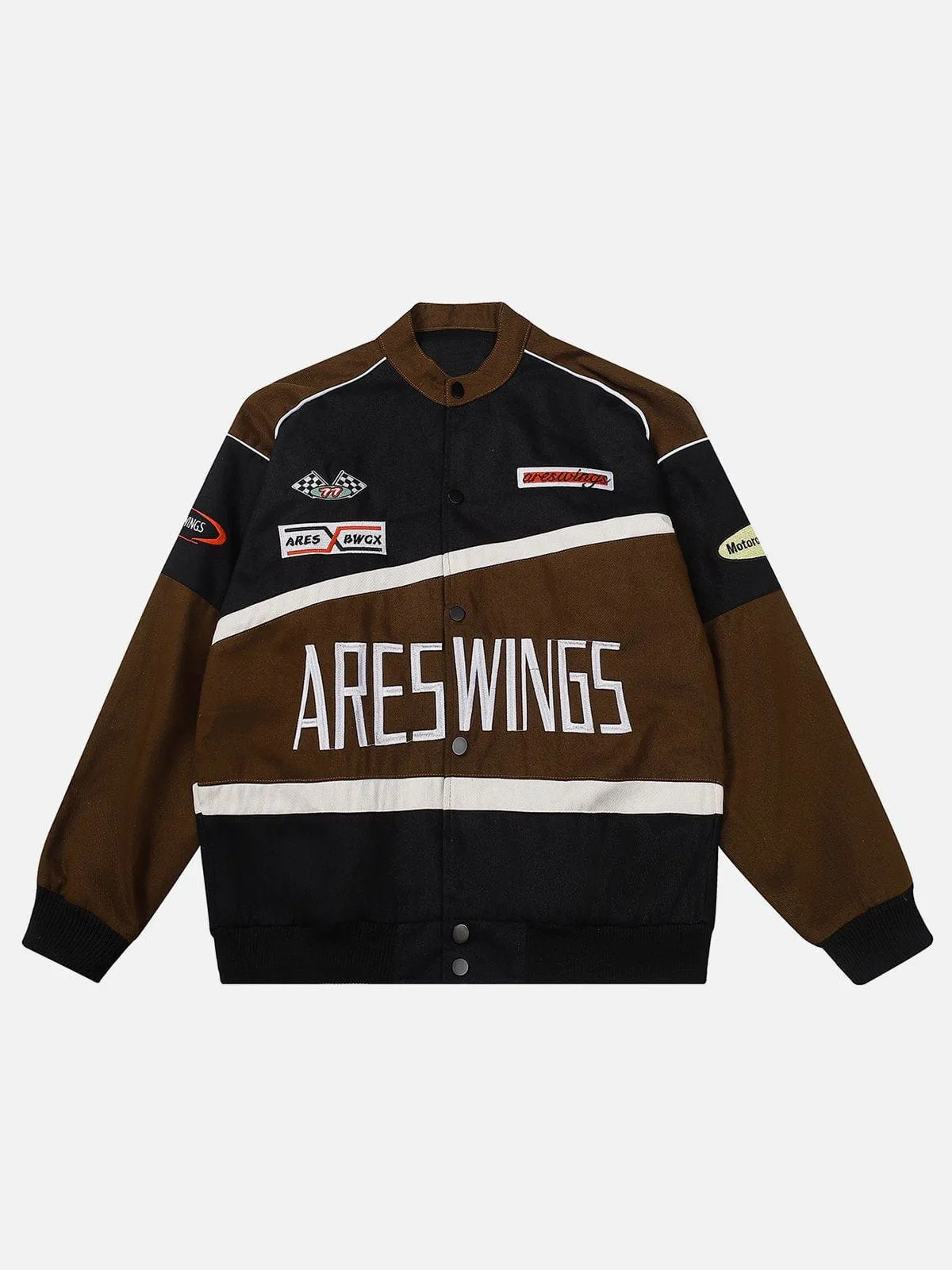 AlanBalen® - "ARES WINGS" Patchwork Racing Jacket