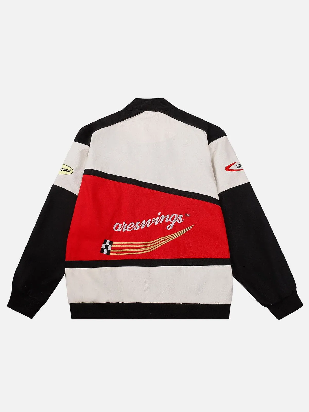 AlanBalen® - "ARES WINGS" Patchwork Racing Jacket