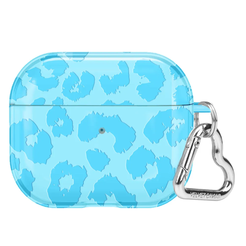 Aqua Blue Leopard AirPod Case