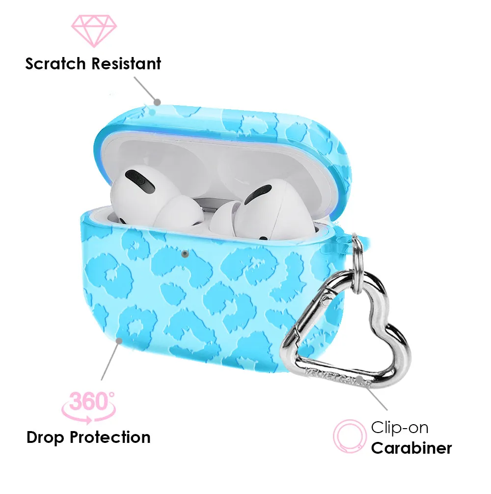 Aqua Blue Leopard AirPod Case