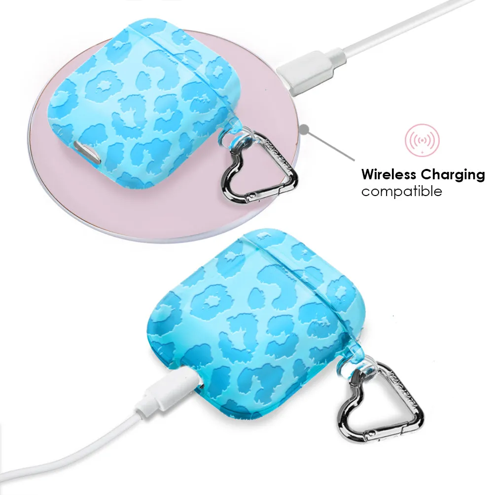 Aqua Blue Leopard AirPod Case