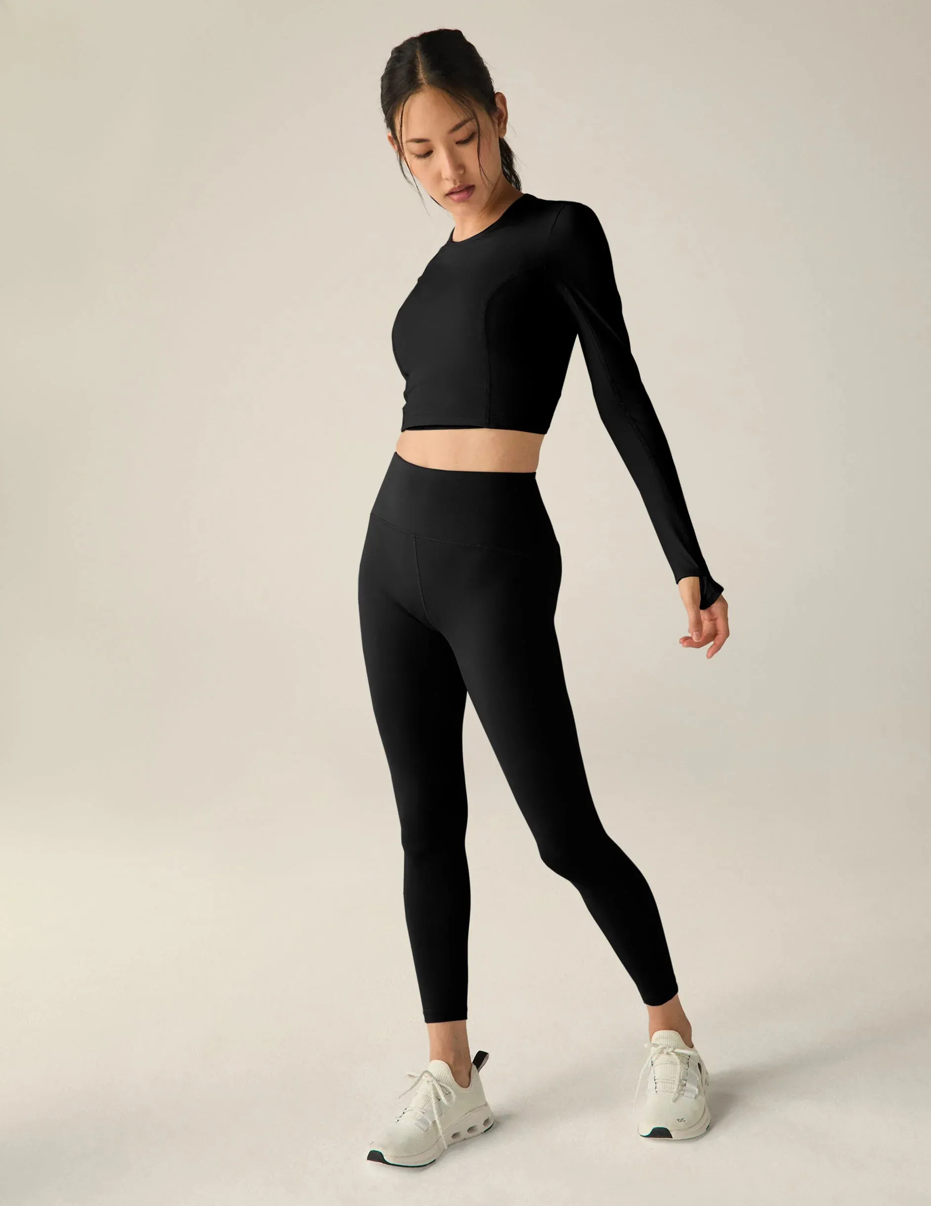 Beyond Yoga PowerBeyond Lite Airshield Long Sleeve Cropped Top