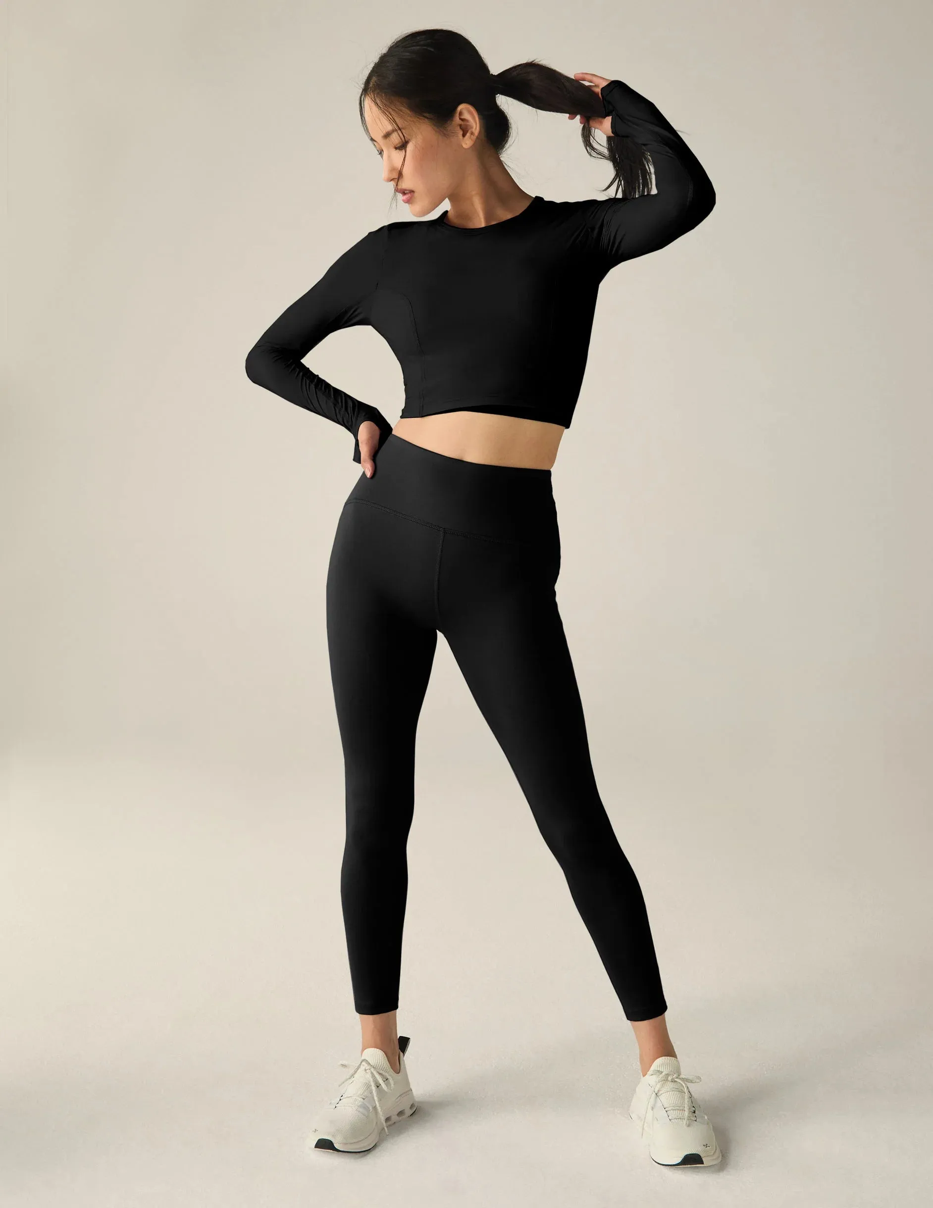 Beyond Yoga PowerBeyond Lite Airshield Long Sleeve Cropped Top