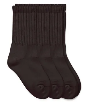 Black sport cushioned crew sock