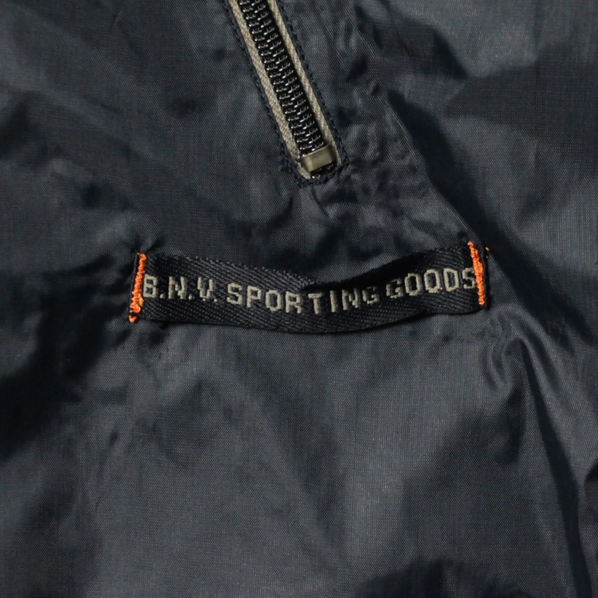 Boneville SS 92 Navy Embroidered Zip Up Windbreaker Jacket circa 1980's