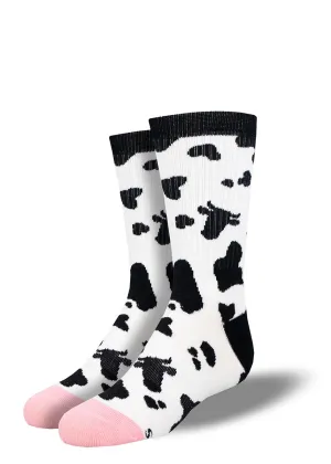 Cow Spots Big Kids' Athletic Socks