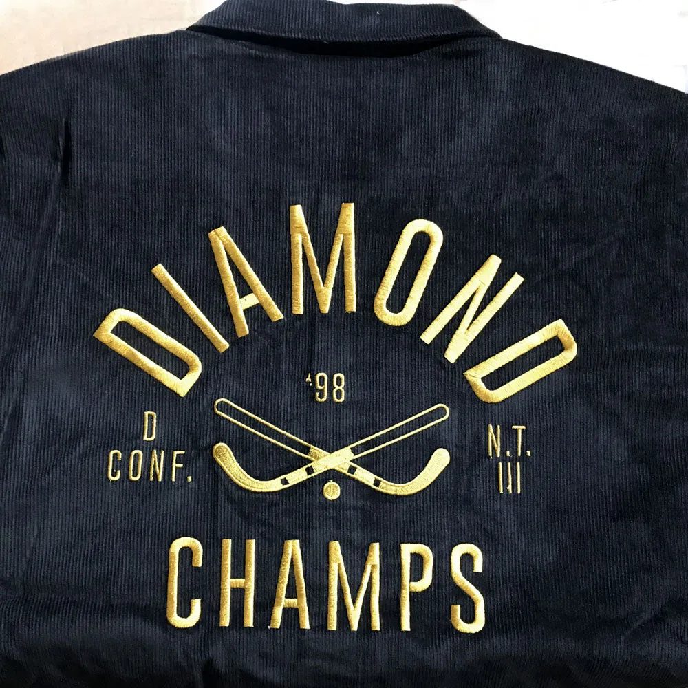 Diamond Supply Co Corduroy Varsity Jacket Black