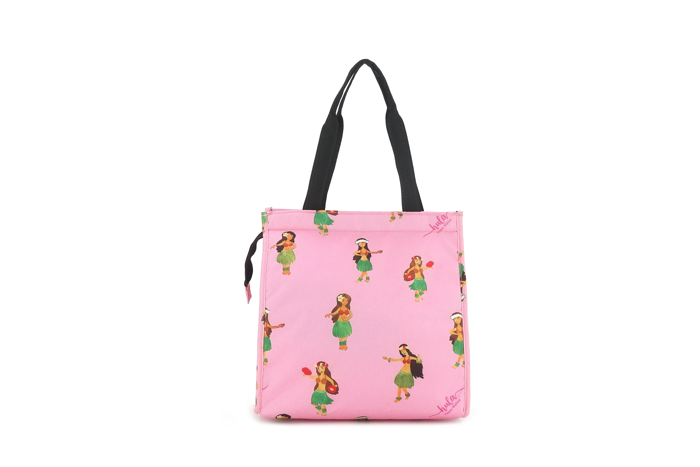 Insulated Lunch Tote Small Hula Girl Pink