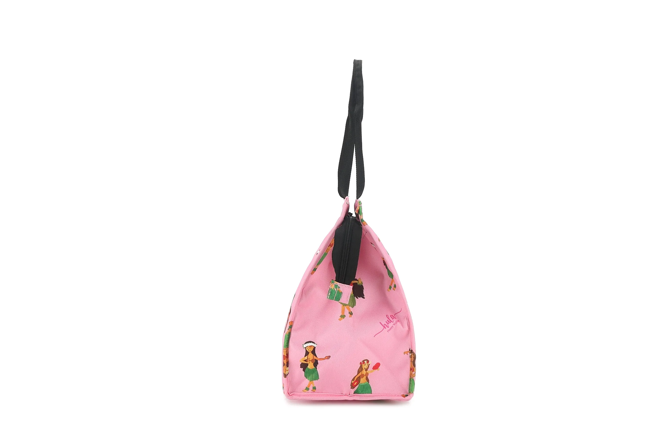 Insulated Lunch Tote Small Hula Girl Pink