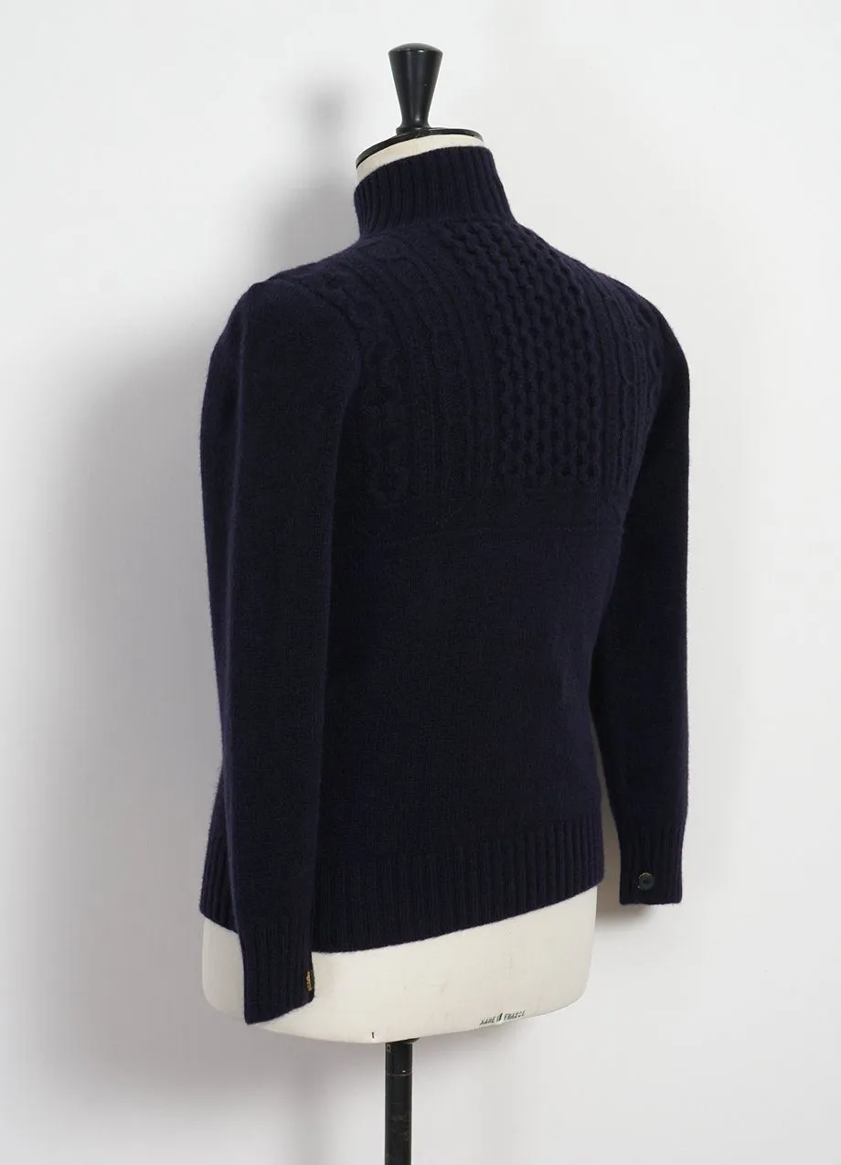 MAIRTÍN BEAG | Merino Wool Button-up Knit | Nocturne