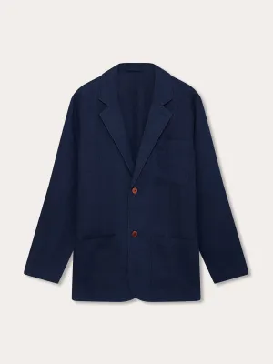 Men's Navy Blue Nassau Linen Jacket