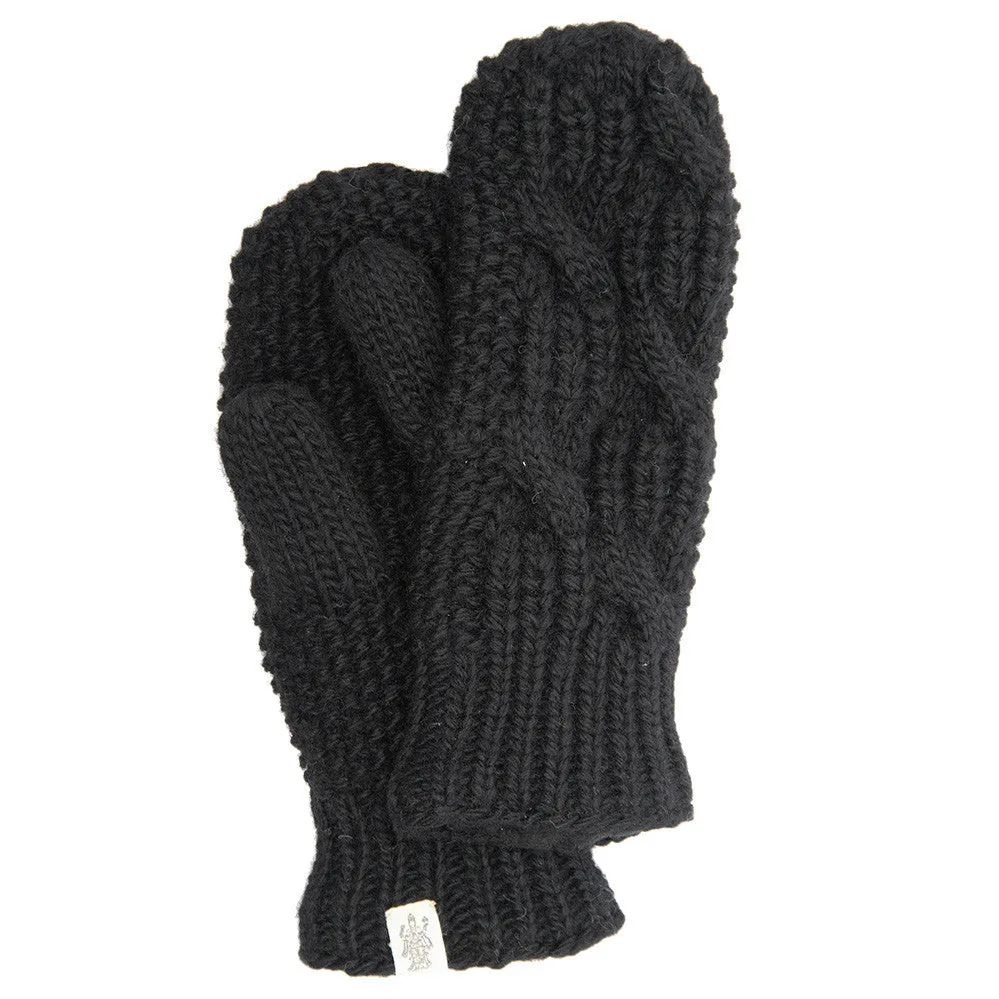 Side Cable Knit Mittens