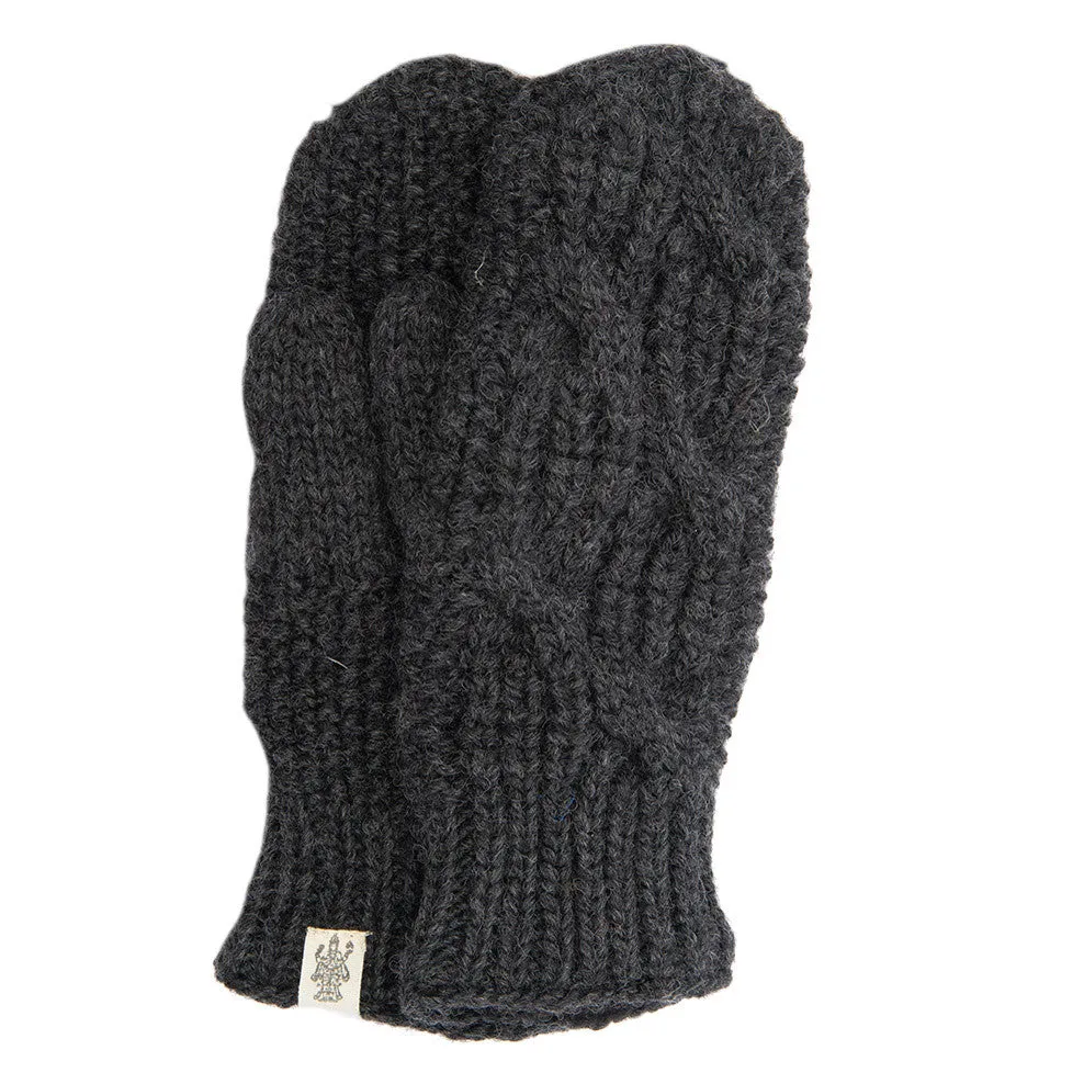 Side Cable Knit Mittens