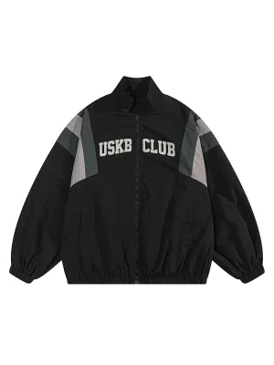 Thesupermade Patchwork Contrasting Windbreaker Jacket