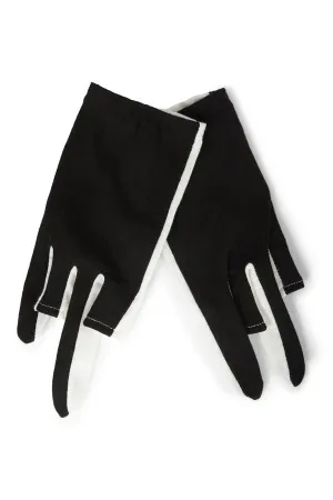 Two-Tone Cut Finger Gloves